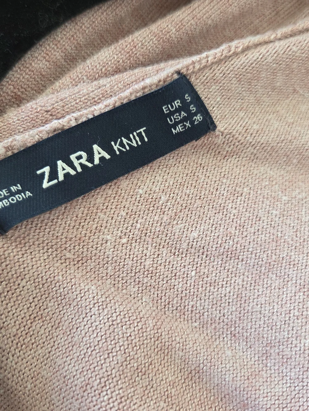 Zara Blush Pink Open-Front Draped Cardigan - Picture 3 of 3
